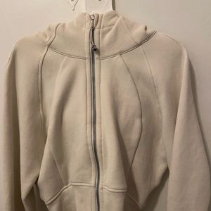 Lulu full zip crop scuba